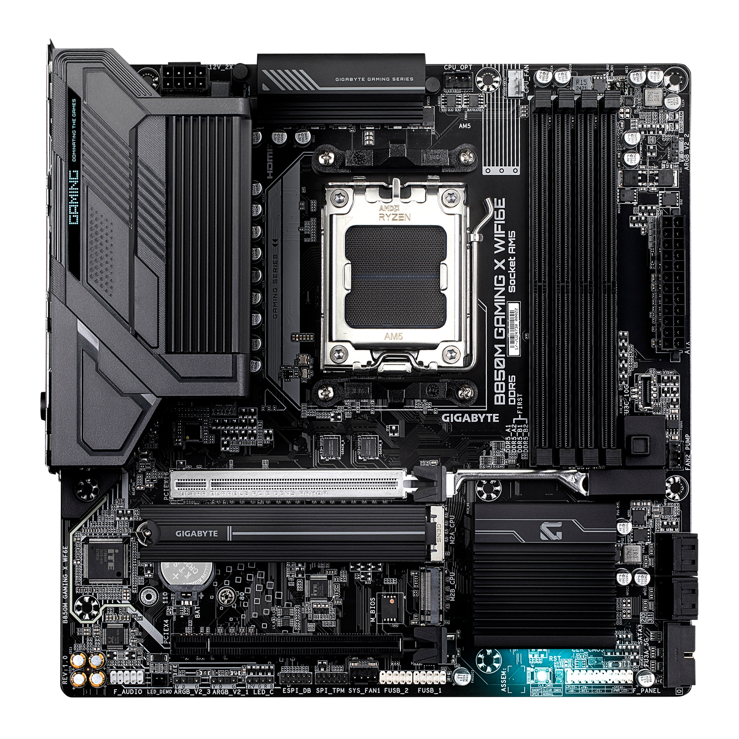 Placa de baza GIGABYTE B850M GAMING X WIFI6E, AM5, DDR5, BT, mATX, Negru "B850M GAMING X WF6E"