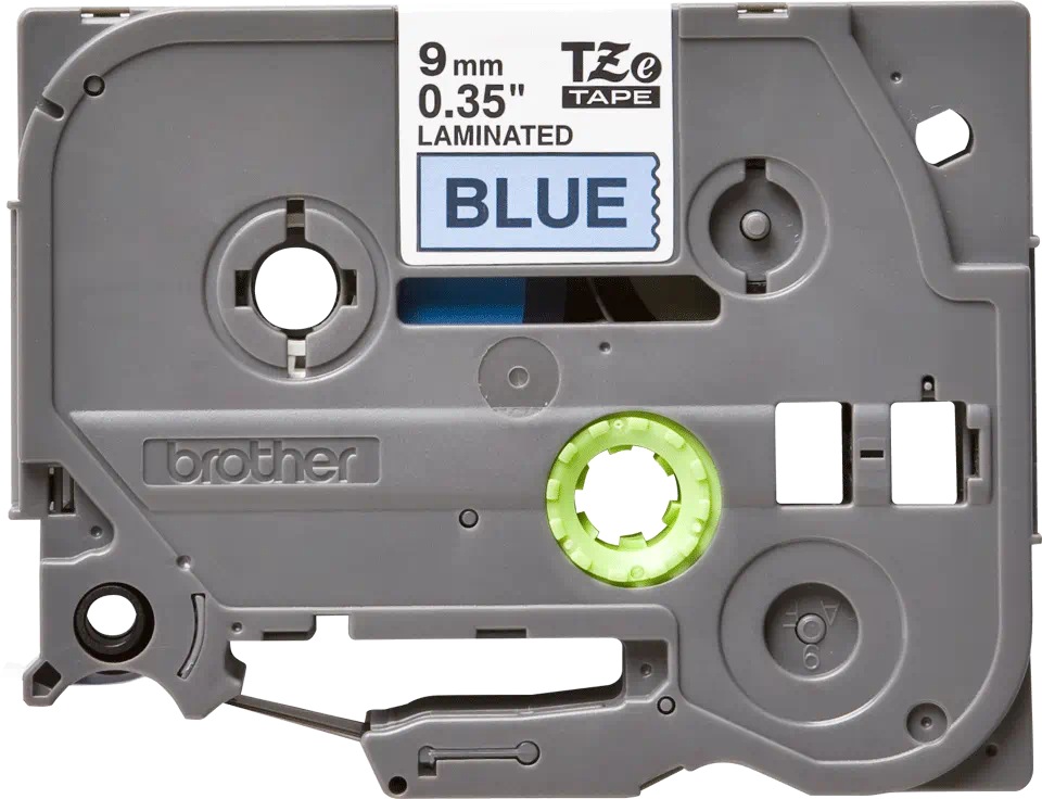 Banda laminata Original Brother Black on Blue, TZE521, pentru E105|E110|H100|H101|H105|H110|H111|P300|128|200|1000|1010|1090|1100|1120|1130|1160|1170|1180|1190|1200|1230|1280|1290|6100|7100|ST1150, 9mm, incl.TV 0 RON, "TZE521"