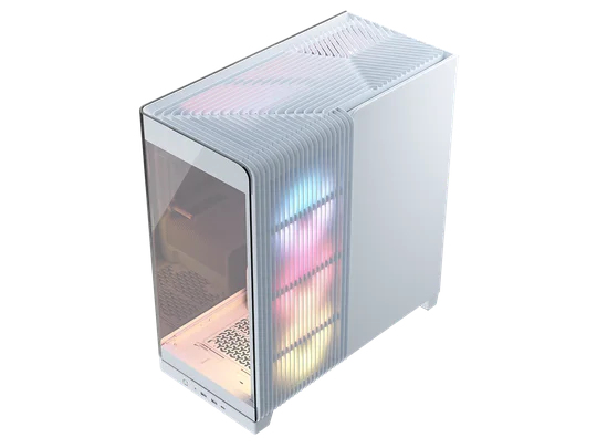 Carcasa Corsair Frame 4500X LX-R RGB, Mid Tower, cu 3 ventilatoare incluse 120mm LX-R RGB, Alb "CC-9011317-WW" (timbru verde 0.32 lei)