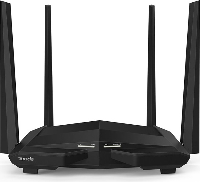 Tenda AC10U Router wireless 802.11a.c AC 1200 Dual Band Porturi 1 WAN, 3 LAN Gigabit , 1 USB| Antene 4 externe 6 dbi CPU Dual Core 1 GHz Gamimg & Streaming Negru "AC10U" (timbru verde 0.8lei)