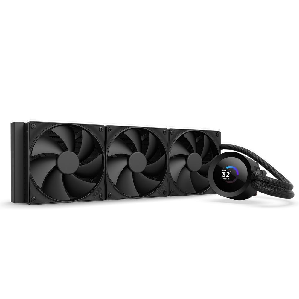 Cooler Lichid NZXT Kraken Plus 360 V2, AIO 360mm, pompa cu ecran LCD, Intel/ AMD, Negru "RL-KN360-B2" (timbru verde 2 lei)