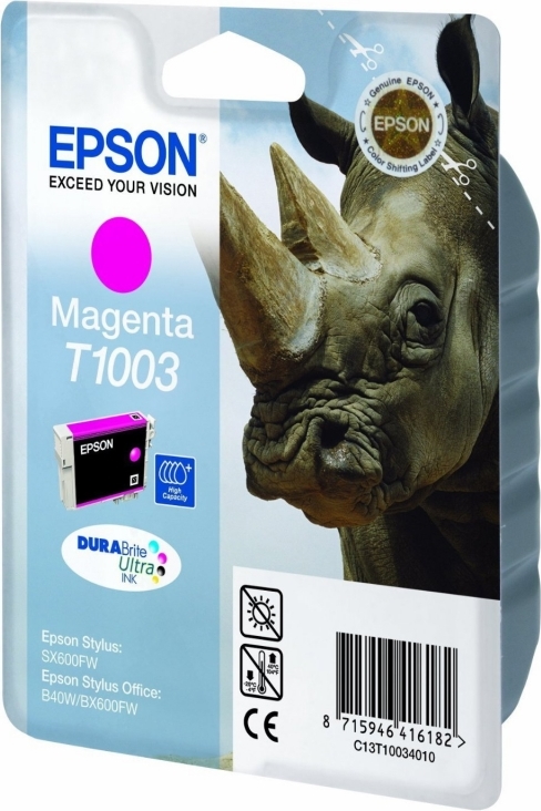 Cartus Cerneala Original Epson Magenta, T1003, pentru B40W|BX600|610FW, , (timbru verde 0.15 lei), "C13T10034010"(RAPO)