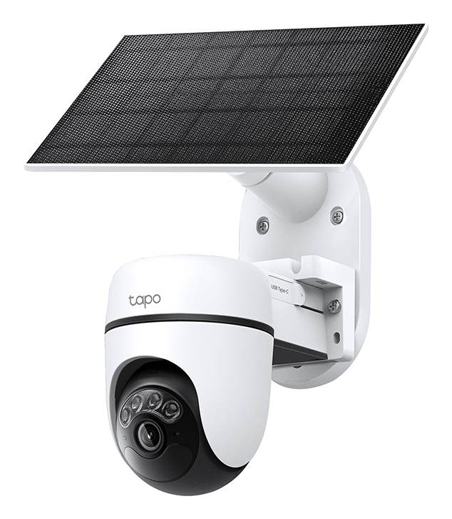 CAMERA IP TP-LINK + PANOU SOLAR, wireless, turret, pt.exterior, dist. IR 9 m, tip lentila fixa 4 mm, 2K 3MP (2304×1296 px), microfon, carcasa plastic, slot SD card, "Tapo C610 KIT" (timbru verde 0.8 lei)