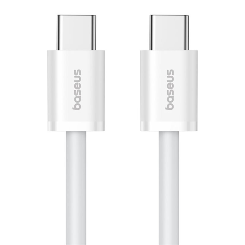CABLU alimentare si date Baseus Superior, Fast Charging Data Cable pt. smartphone, USB Type-C la USB Type-C 30W, 1m, alb "P10365200211-00" (timbru verde 0.08 lei) - 6932172648800