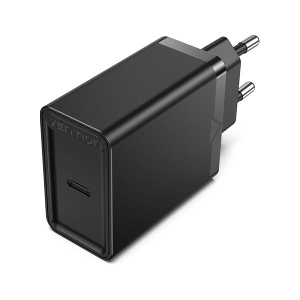 ALIMENTATOR SmartPhone la 220V Vention 1-port USB-C Wall Charger(30W) EU-Plug Black, "FAIB0-EU" (timbru verde 0.18 lei)