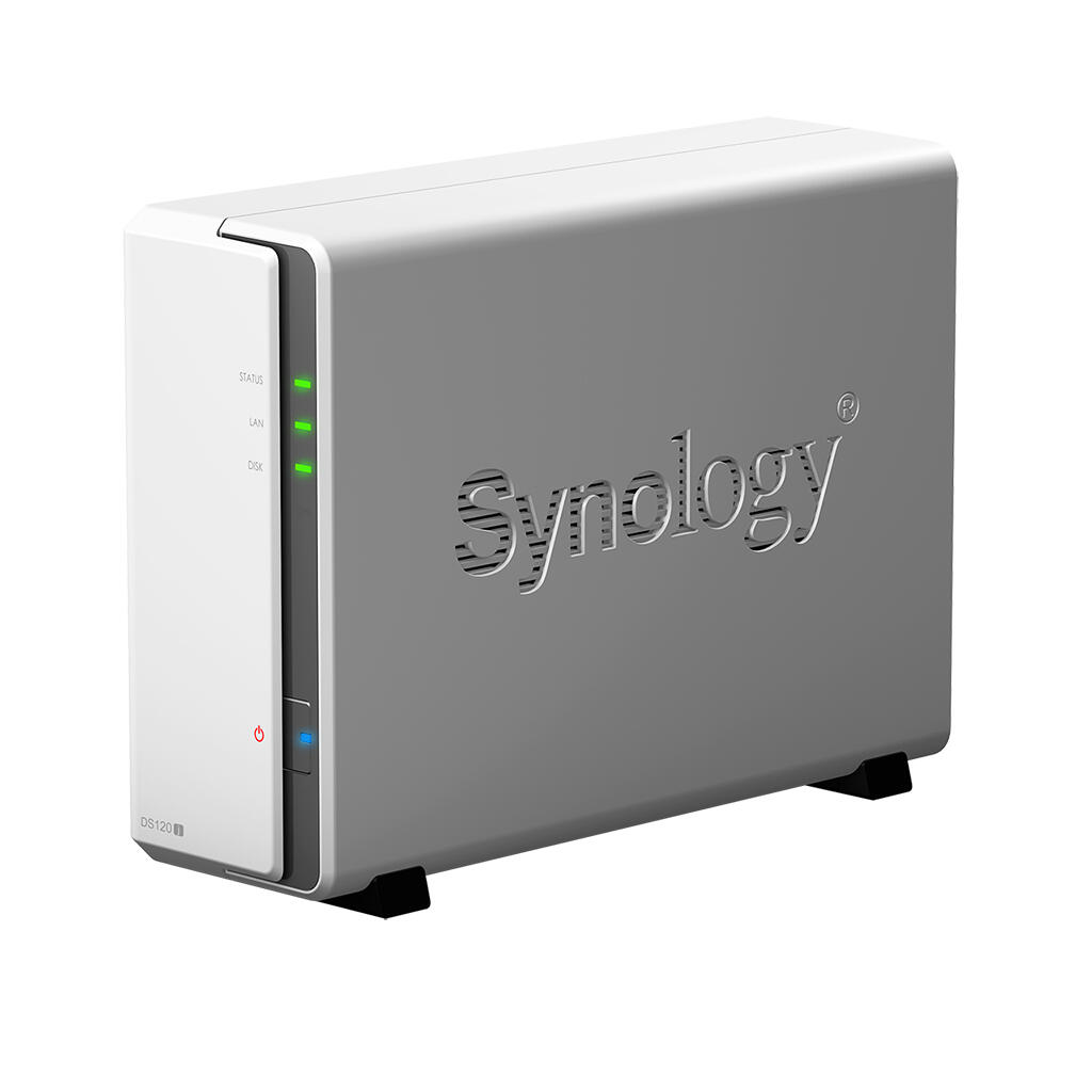 NAS SYNOLOGY, tower, HDD x 1, capacitate maxima 16 TB, memorie RAM 512 MB, RJ-45 (Gigabit), porturi USB 2.0 x 2, "DS120j" (timbru verde 0.8 lei)