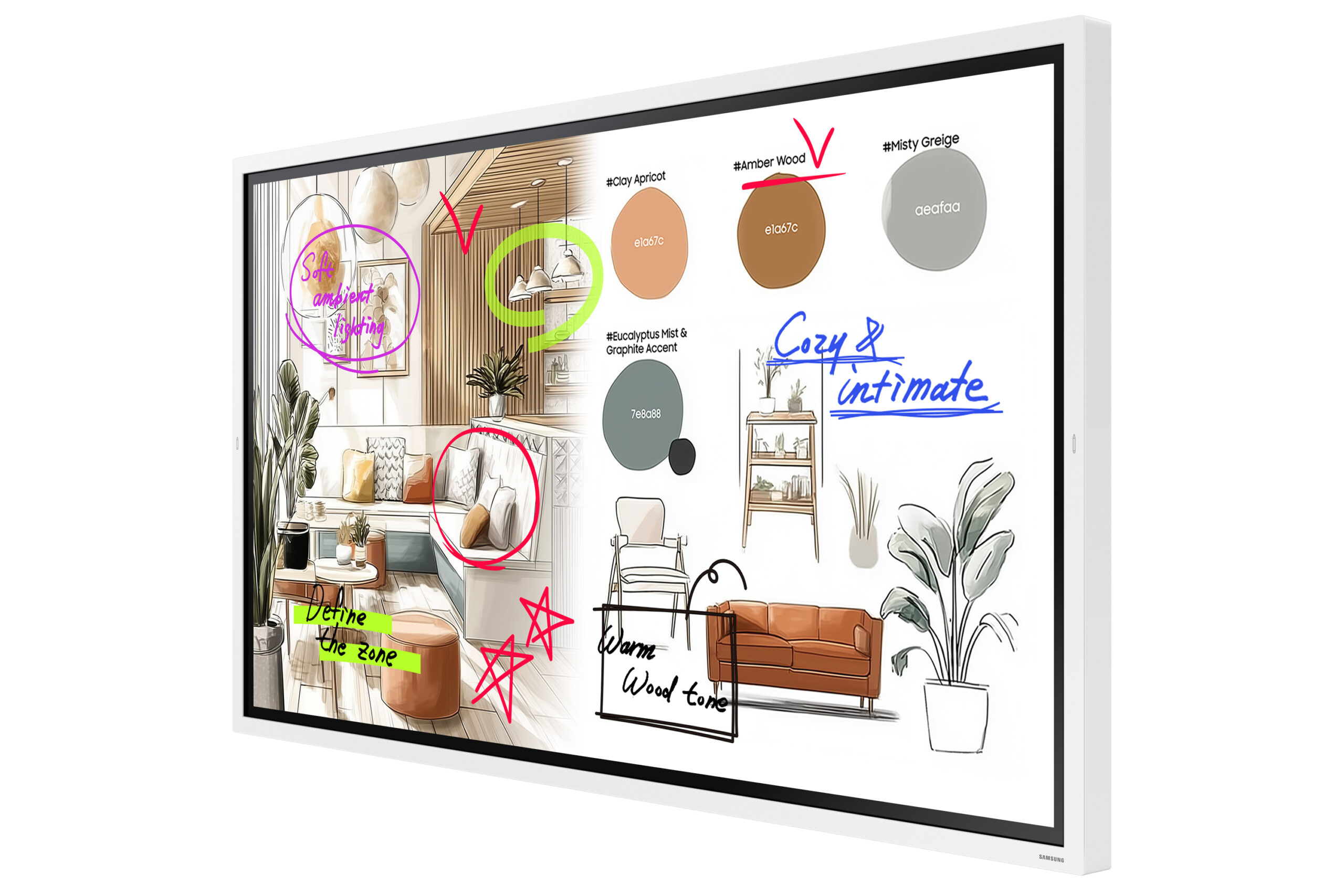 SAMSUNG FLIP 5 PRO WM65FX 65inch Tactile Infrared 20p UHD 3840x2160 16:9 350 without glass 16/7 from the mate "LH65WMFWBGCXEN" - imagine 3