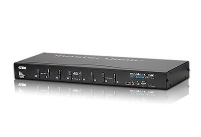 SWITCH KVM | hub USB ATEN control 8 PC la 1 KVM, conector tip DVI-I (M) x 8 | USB Type B (M) x 8 | 3.5 mm Jack (M) x 16, "CS1768-AT-G" (timbru verde 2.00 lei)