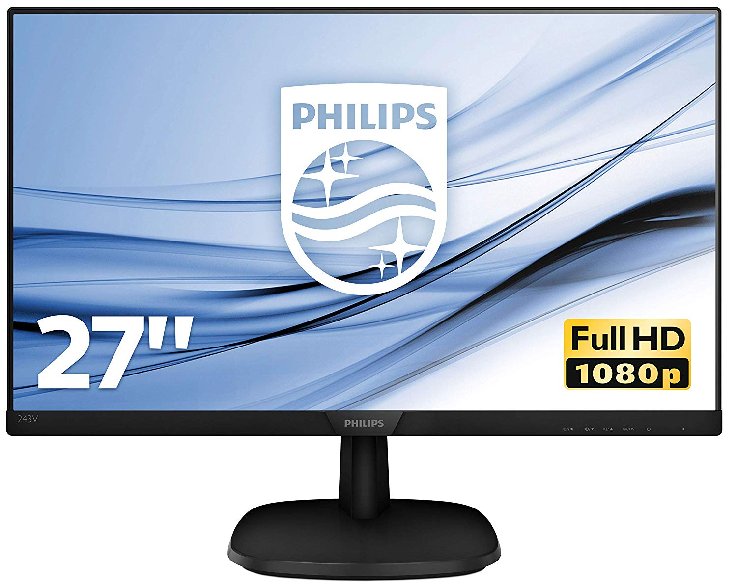 MONITOR PHILIPS 27", home, office, IPS, Full HD (1920 x 1080), Wide, 250 cd/mp, 8 ms, VGA, DVI, "273V7QSB/00" (timbru verde 7 lei)