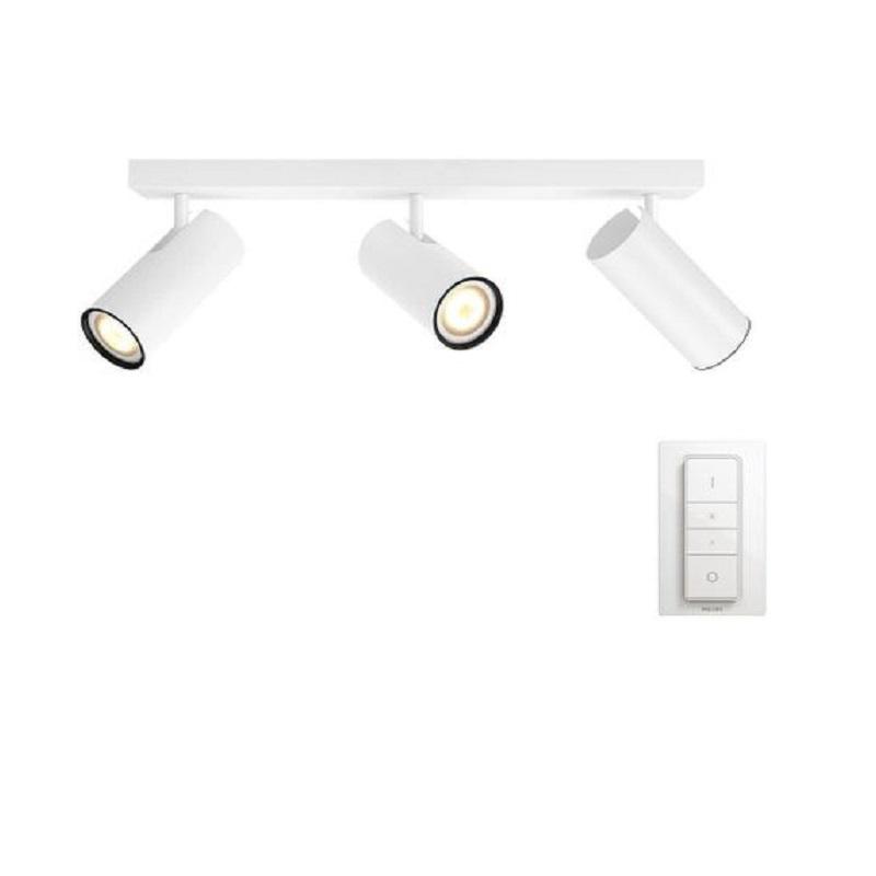 APLICA smart PHILIPS, LED, soclu GU10, putere 5.5 W x 3, tip lumina alb, 750 lumeni, alimentare 220 - 230 V, "000008718696164082" (timbru verde 2.00 lei)
