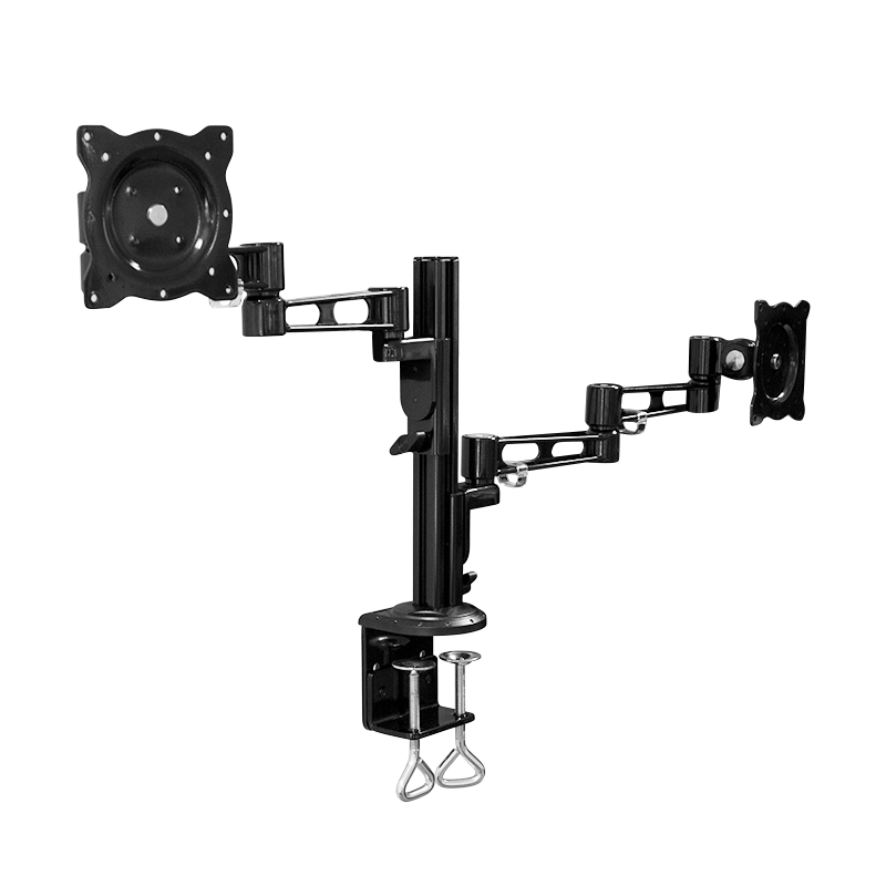 SUPORT de birou LOGILINK, pt 2 TV/monitor plat, diag. max 26 inch, rotatie, inclinare, pivotare, orizontala, verticala, totala, max 5 Kg x 2, negru, "BP0074"