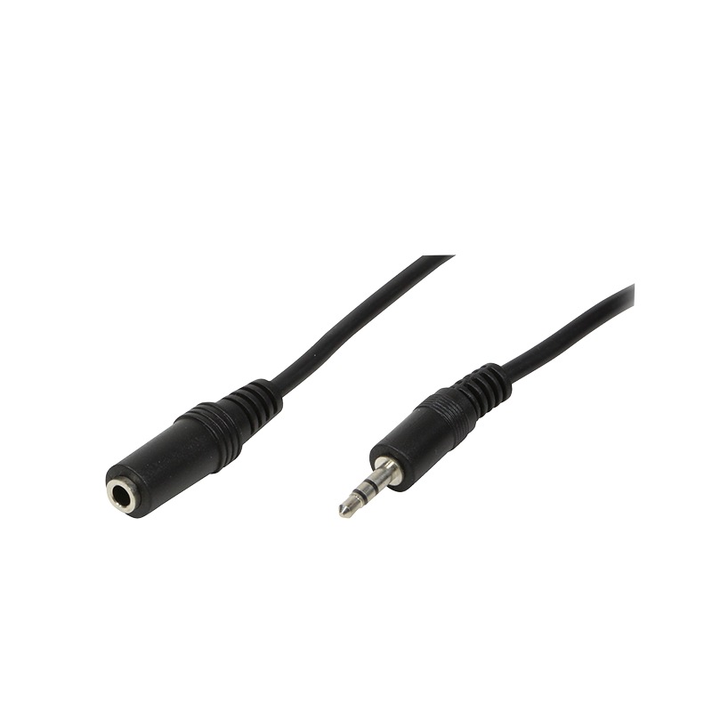 CABLU audio LOGILINK prelungitor stereo (3.5 mm jack M/T), 10m, negru, "CA1056" (timbru verde 0.08 lei)