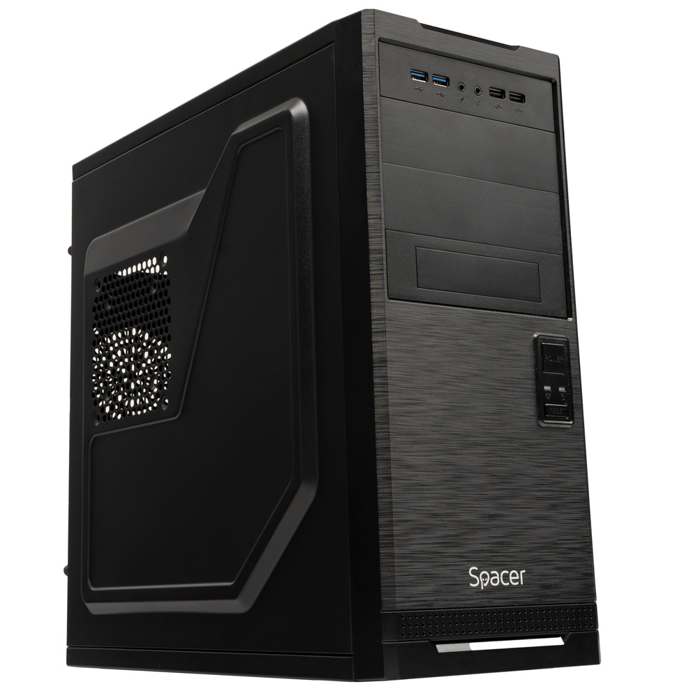 CARCASA SPACER - office, Middle Tower, ATX, fara sursa, USB 3.0 x 2, USB 2.0 x 2, HD Audio, black "SPCS-OC-STYLE"