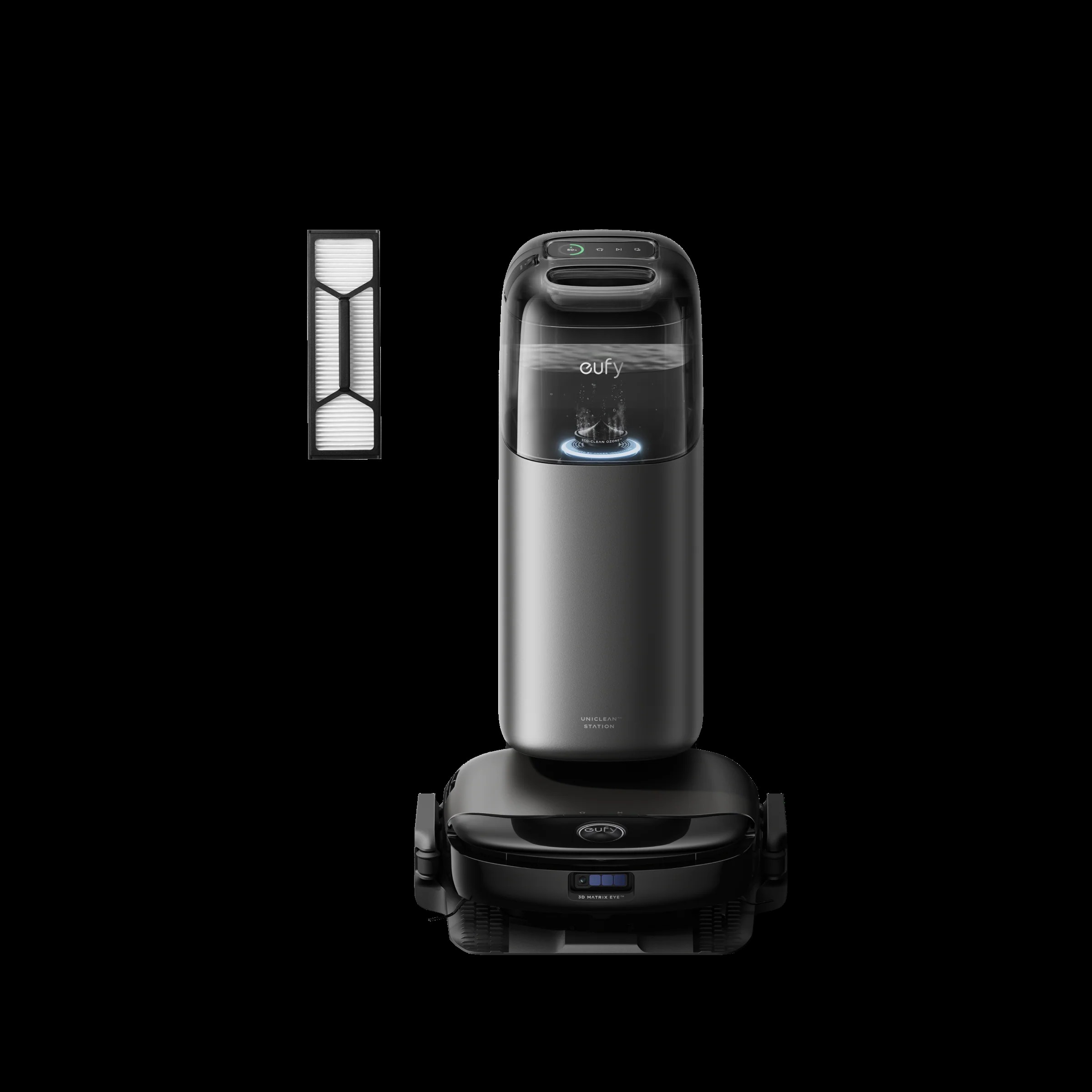 Statie UniClean 10-in-1 Anker "eufy S1 Pro", 8.000 Pa, aspirare uscata si umeda, Wi-Fi, multi-suprafete, capacitate colectare 2.5L, negru, "T2080GA1" (timbru verde 11 lei) - 0194644126162