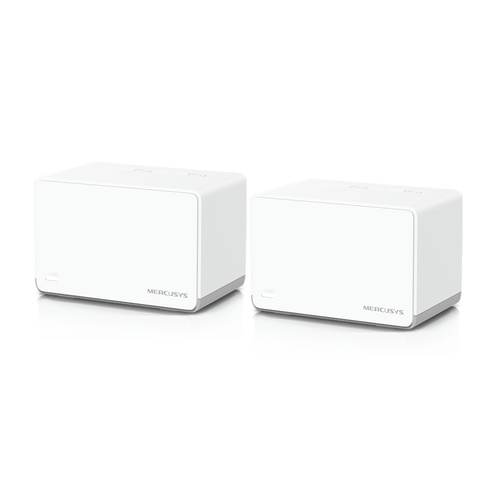 MESH MERCUSYS, wireless, router AX1800, pt interior, 1800 Mbps, port LAN si WAN Gigabit, 2.4 GHz | 5 GHz, standard 802.11ac, "Halo H70X(2-pack)"(timbru verde 2.00 lei)