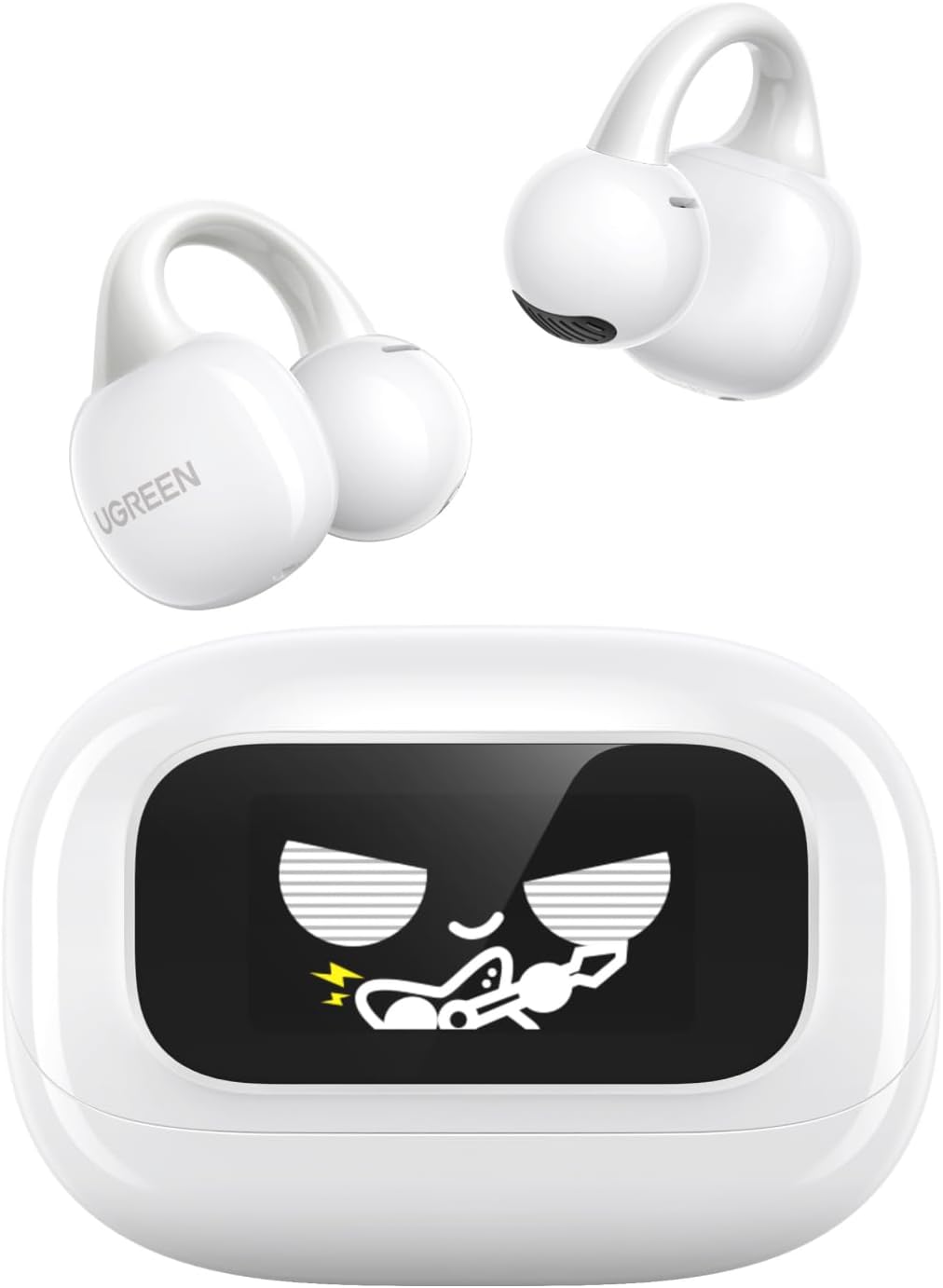 CASTI Ugreen, "WS208", TWS, Bluetooth 5.4, ANC, HiTune ClipBuds, 30 ore durata viata baterie, ecran tactil, alb, "55136", (timbru verde 0.18 lei)