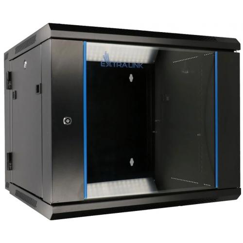 EXTRALINK 12U 600X600 AZH wall-mounted rackmount cabinet swing type black "EX.12905"