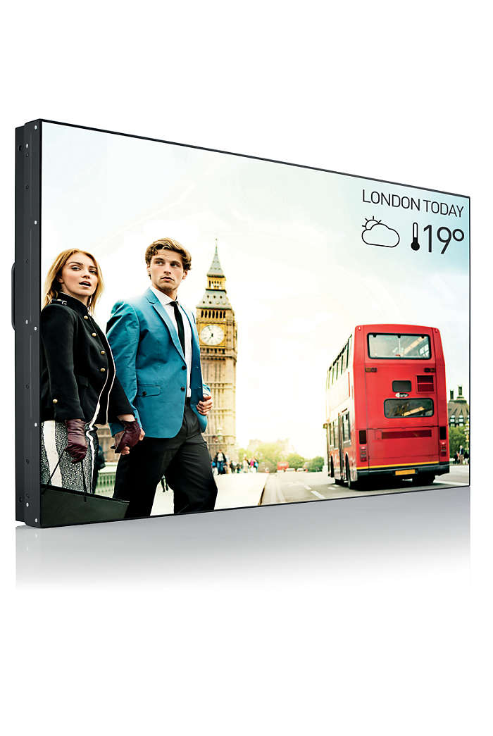MONITOR PHILIPS - signage 55", video wall, afisaj indoor, IPS, Full HD (1920 x 1080), Wide, 700 cd/mp, 8 ms, VGA, DVI, HDMI x 2, DisplayPort, "55BDL1007X/00" (timbru verde 15 lei)