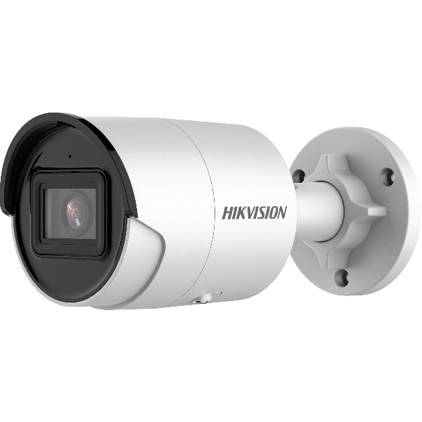 CAMERA IP Hikvision, mini bullet pt. interior | exterior, dist. IR 40 m, tip lentila fixa 4 mm, 8 Mpx, microfon, slot SD card, "DS-2CD2086G2-IU4C" (timbru verde 0.8 lei)
