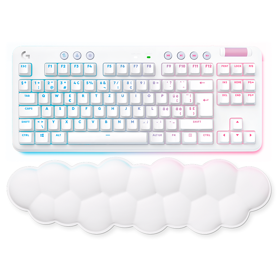 LOGITECH G715 Wireless Mechanical Gaming Keyboard - OFF WHITE - US INTL - LINEAR, "920-010692" (timbru verde 0.8 lei)