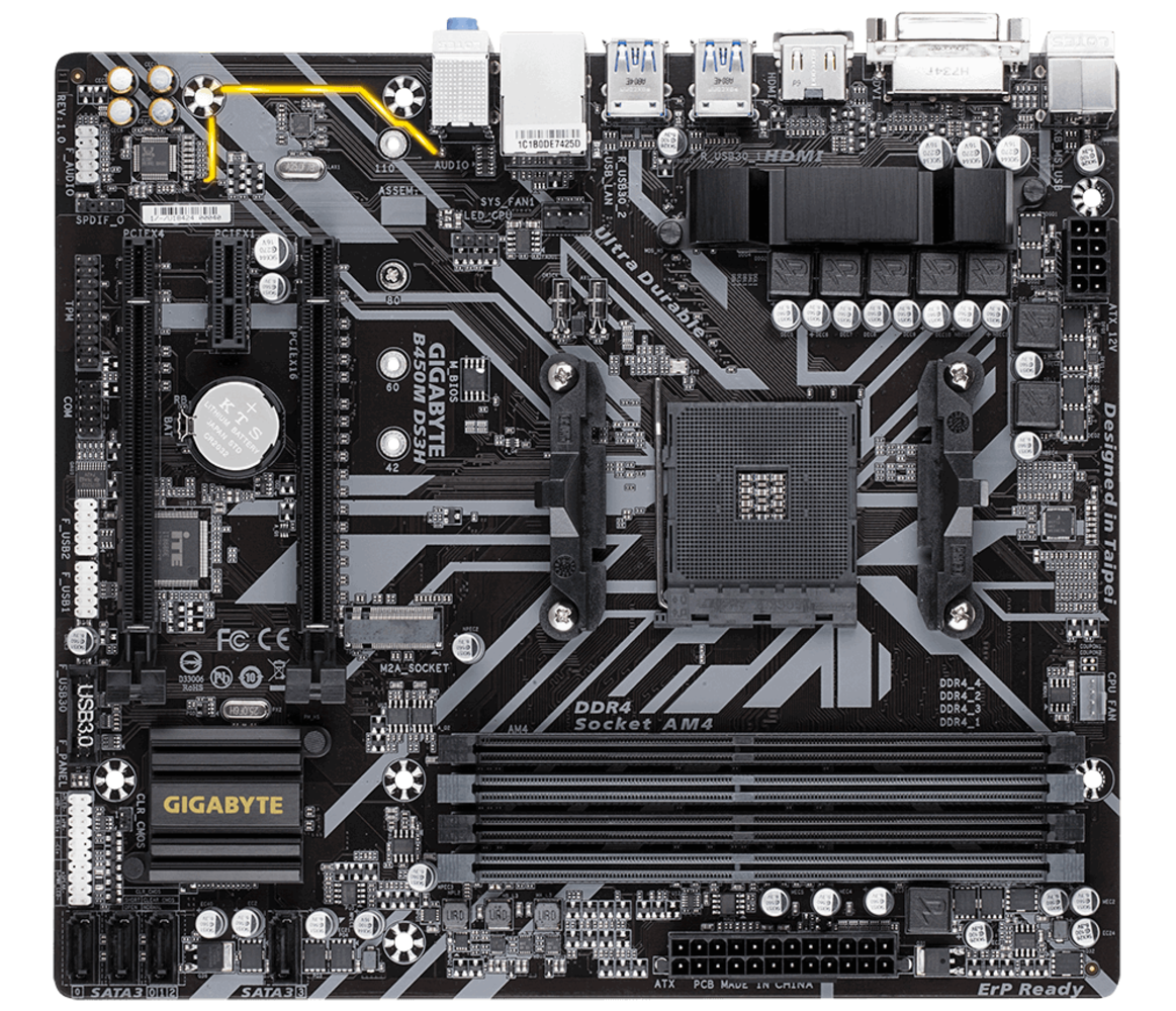 Placa de baza GIGABYTE B450M DS3H(RSG)"B450M DS3H(RSG)" - imagine 4