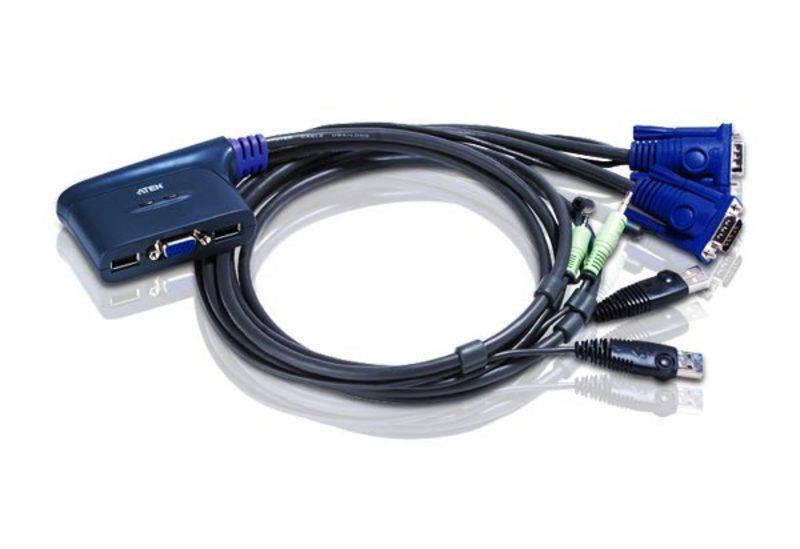 CABLU KVM ATEN cablu 3 in 1, conector tip USB (T) x 2 | VGA (T) x 2 | 3.5 mm Jack (T) x 2, "CS62US-A7" (timbru verde 0.8 lei)