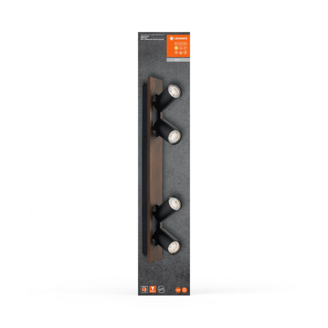 DECOR SPOT MERCURY 4X3.4W927GU10 BKLEDV "000004058075828100" (timbru verde 0.8 lei)