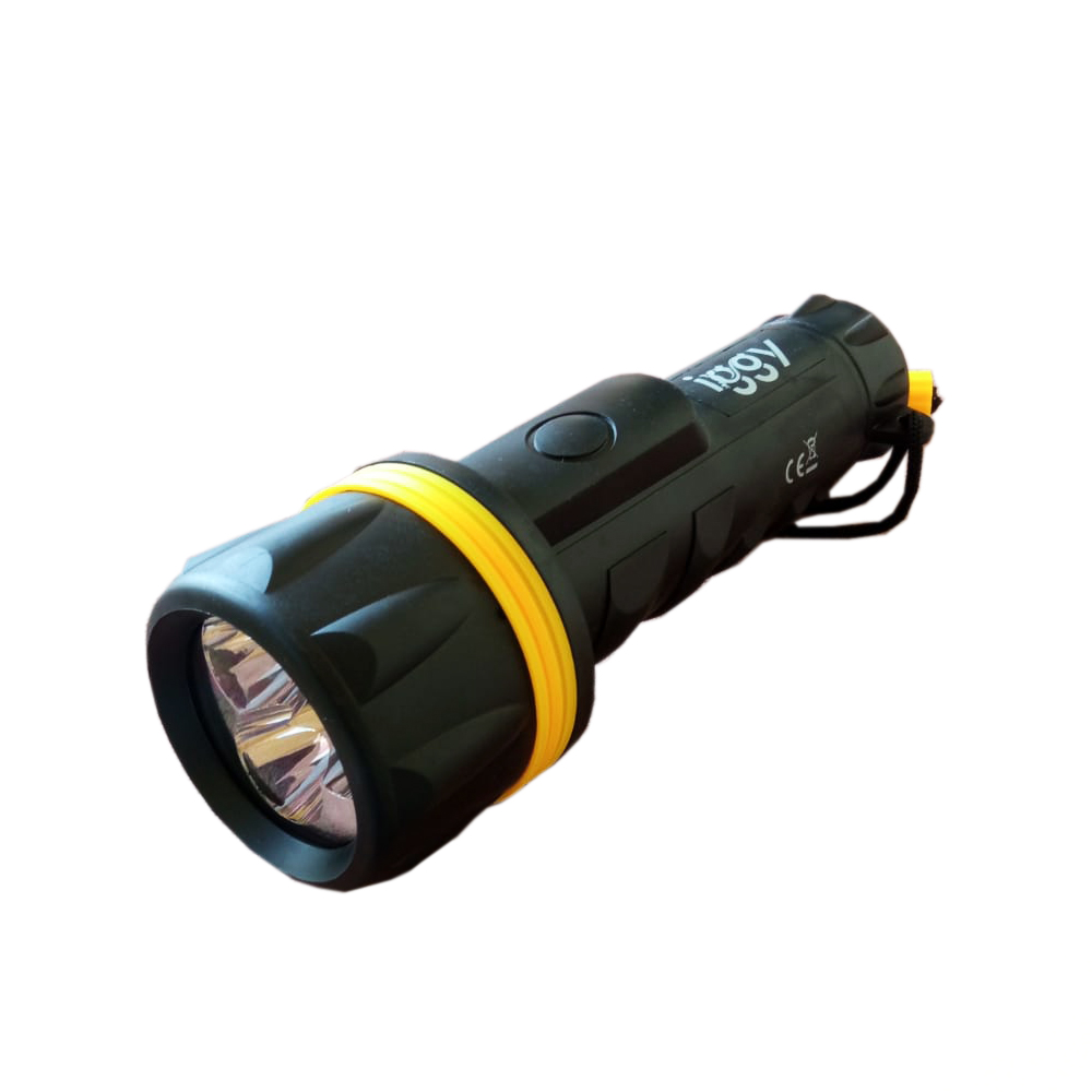 LANTERNA LED Iggy, buton lateral on-off, 100 lumeni, IP44, material ABS+cauciuc, baterie: 2 x tip D (nu sunt incluse) "IGFL-LED-LAMP-02" (timbru verde 0.18 lei)