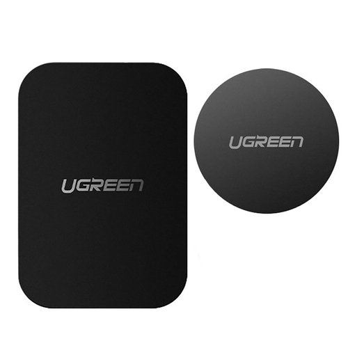 PLACUTE METALICE Ugreen, "LP123", pentru prindere magnetica a smartphone-urilor, pachetul contine 1 buc rotunda + 1 buc dreptunghiulara, negru "60410" - 6957303864102