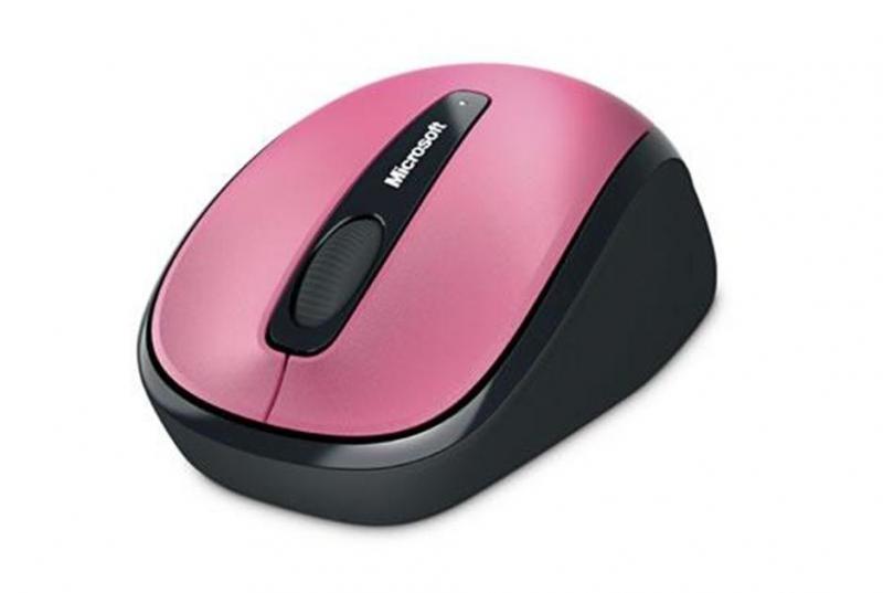 MOUSE MICROSOFT, "Mobile 3500", PC sau NB, wireless, 2.4GHz, optic, 1000 dpi, butoane/scroll 3/1, , roz, "GMF-00276" (timbru verde 0.18 lei)