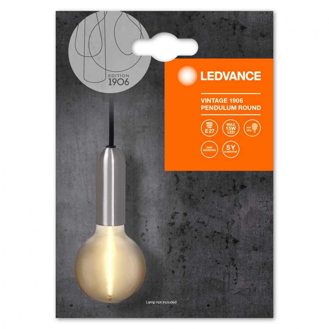 CORPURI de ILUMINAT Osram 1906 PENDULUM ROUND E27 CH LEDV "000004099854092602" (timbru verde 0.8 lei)