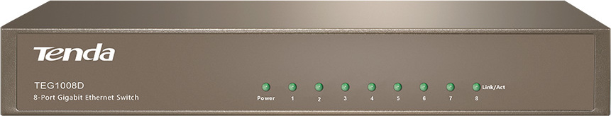 SWITCH TENDA, porturi Gigabit x 8, unmanaged, carcasa metalica, "TEG1008D" (timbru verde 2 lei)