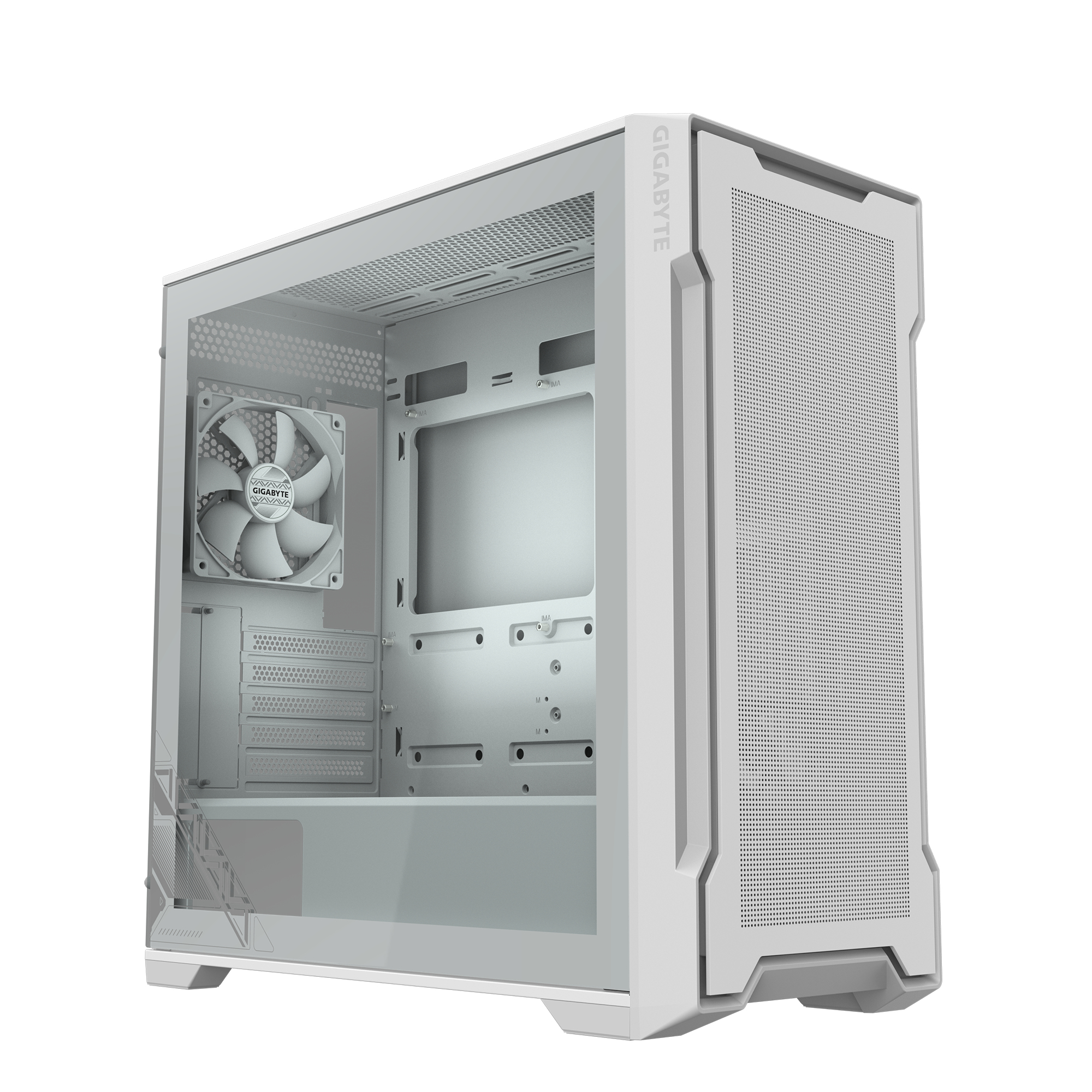GIGABYTE C102GI PC Case Full-Size Tempered Glass Side Panel With 2xUSB 3.0 Pre-installed two 120mm fans M-ATX/Mini-ITX "C102GI" (timbru verde 0.08 lei)