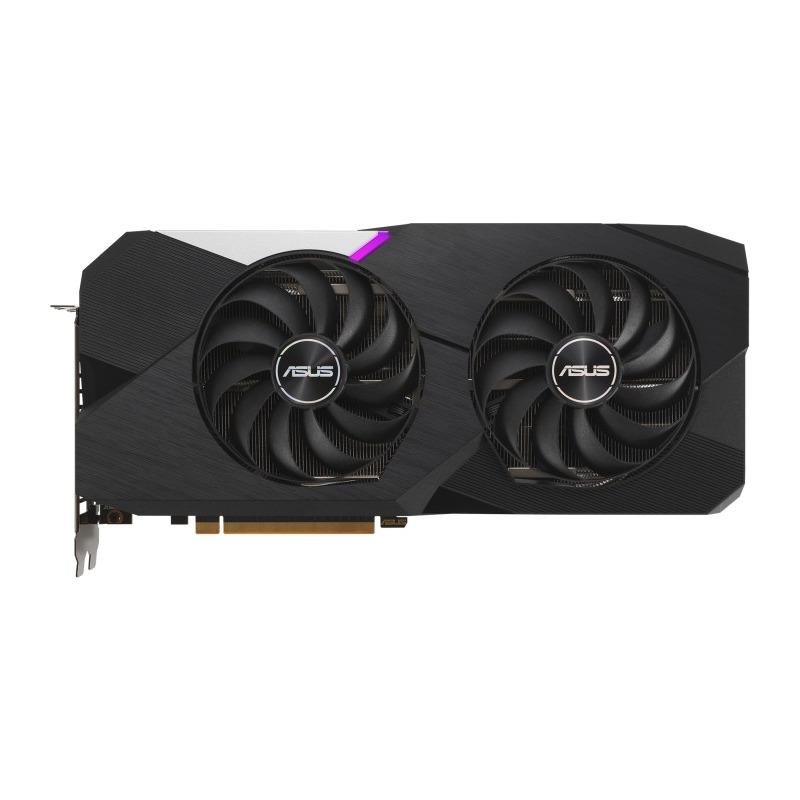 PLACA VIDEO ASUS "Radeon RX 6750 XT OC", 12 GB GDDR6 192 biti, PCI Express 4.0 x 16, HDMI DisplayPort x 3, sistem racire aer, "DUAL-RX6750XT-O12G"