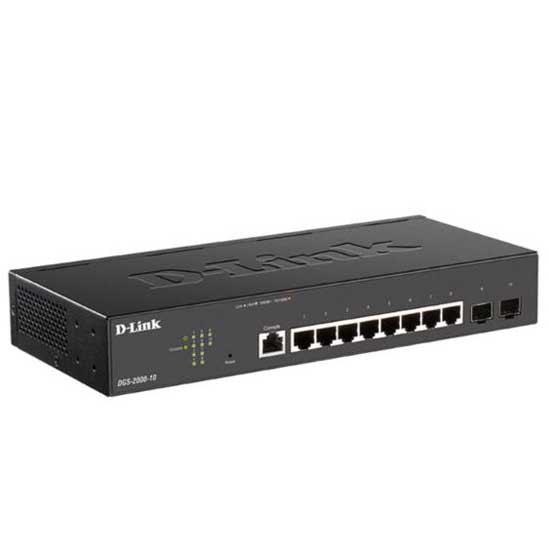 SWITCH POE D-Link, 8 x Gigabit POE + SFP x 2, 802.3at, managed, rackabil, carcasa metalica, "DGS-2000-10P" (timbru verde 2 lei)