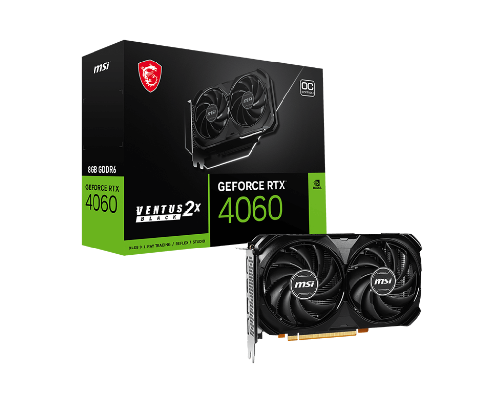 GeForce RTX 4060 VENTUS 2X BLACK 8 GB OC "GEFORCE RTX 4060 VENTUS 2X BLACK 8G OC"