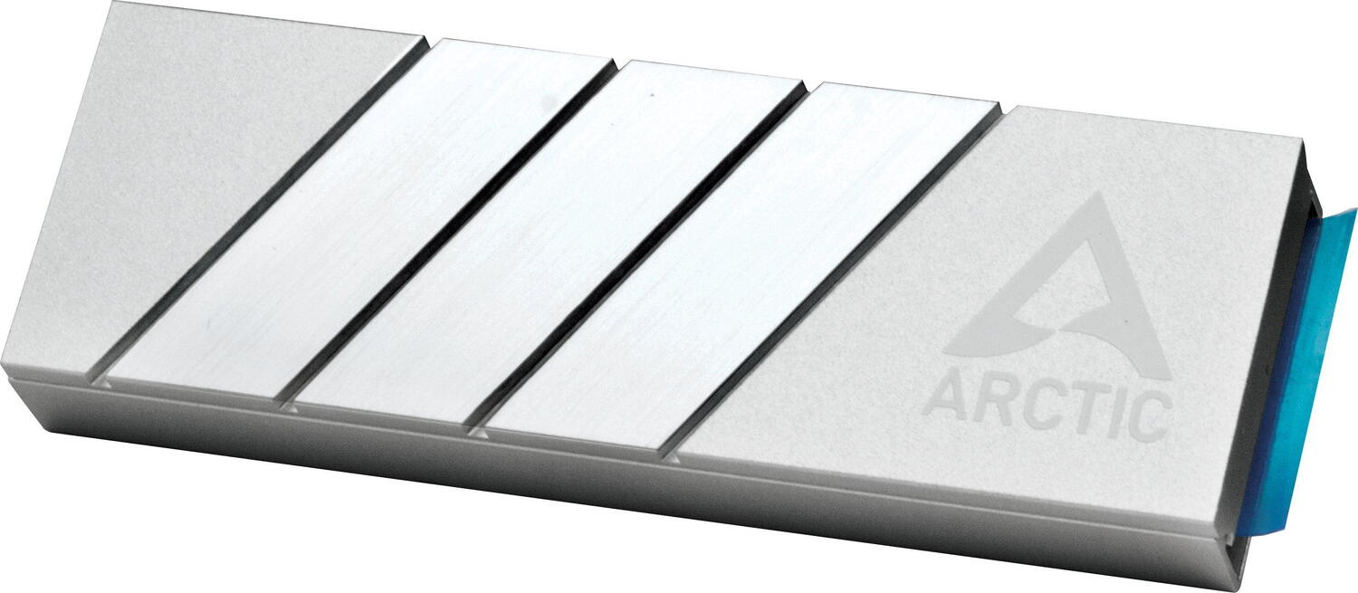 Cooler pasiv pentru SSD Arctic "M2 Pro", 2x thermal pad inclus, Aluminiu, compatibil SSD M.2, argintiu, "ACOTH00002A"