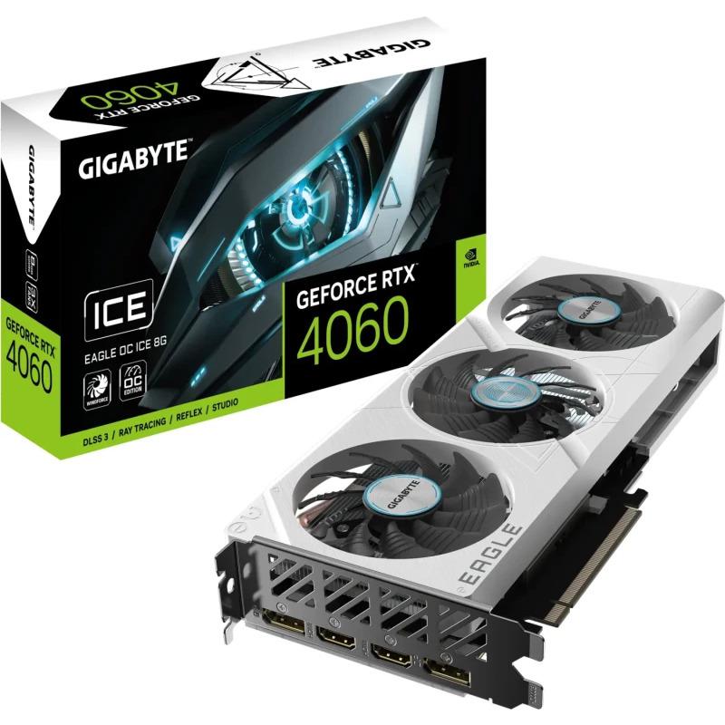 VGA PCIE16 RTX4060 8GB GDDR6/N4060EAGLEOC ICE-8GD GIGABYTE "GV-N4060EAGLEOC ICE-8GD"