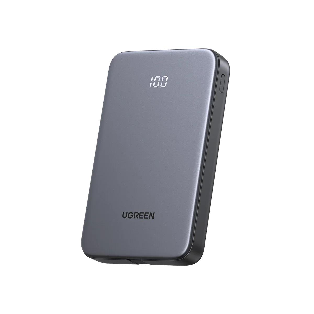 POWER BANK Ugreen "PB507", 10000mAh, 20W , 1 x USB, 1 x USB Type-C, display, gri, "75131B" (timbru verde 0.98 lei)