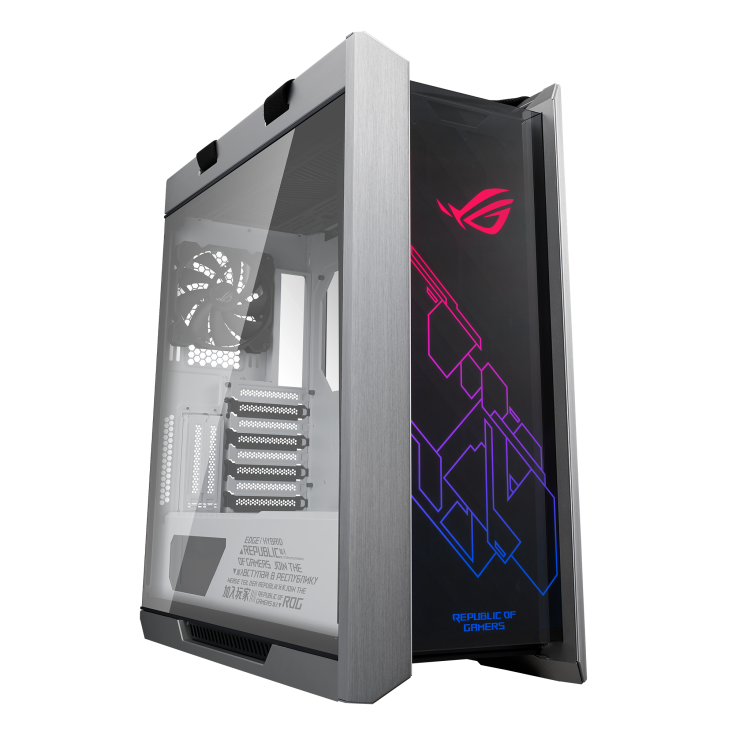 CARCASA ASUS Middle Tower,ATX, "GX601 Helios ROG Strix",fara sursa,sticla securiz,fanx4,USB 3.1 gen 2 Type-Cx1,USB 3.1 gen 1x4, mesh pt. filtrare praf,alb "GX601 RS HELIOS WH" (timbru verde 0.32 lei)
