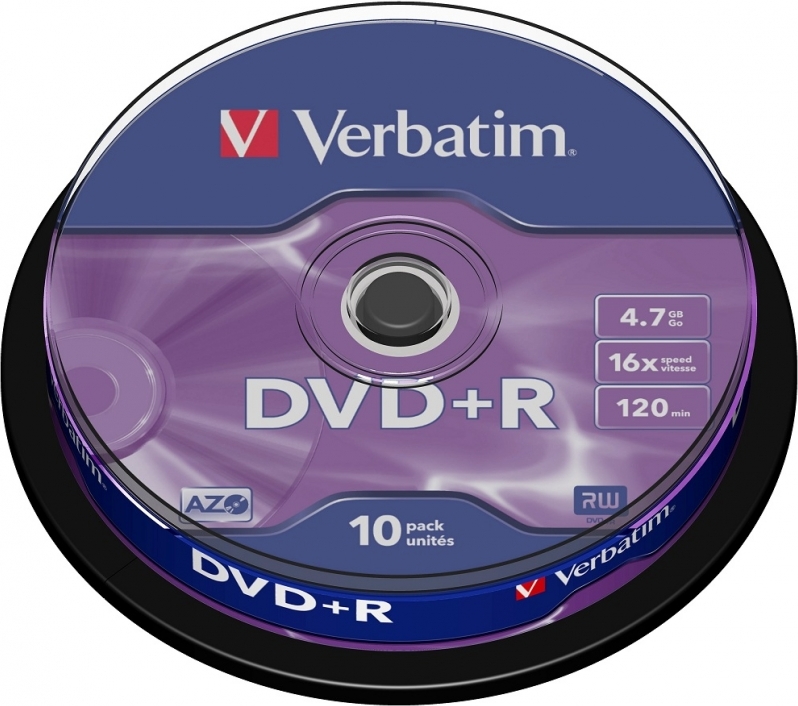 DVD+R VERBATIM 4.7GB, 120min, viteza 16x, 10 buc, Single Layer, spindle, "Matt Silver" "43498" 951763