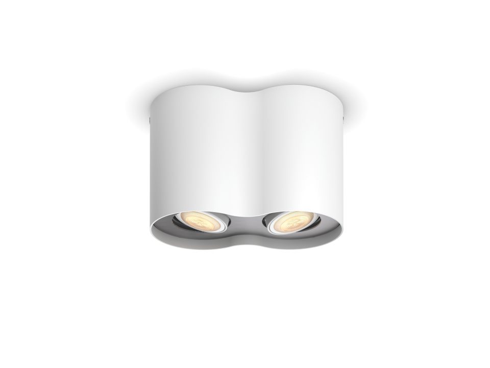 Pillar Hue plate/spiral white 2x5W 230V, "000008719514338463" (timbru verde 2.00 lei)