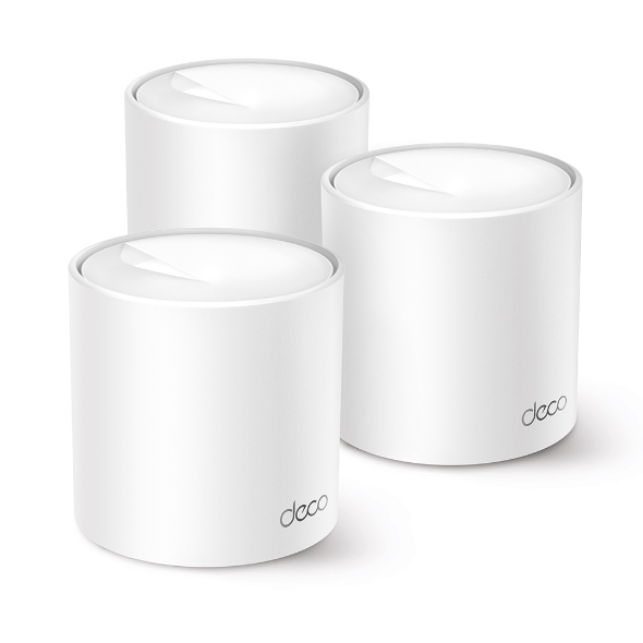 MESH TP-LINK, wireless, router AX1500, pt interior, 1500 Mbps, port LAN, WAN, 2.4 GHz | 5 GHz, antena interna x 4, standard 802.11ax, "Deco X10(3-pack)" (timbru verde 2.00 lei)
