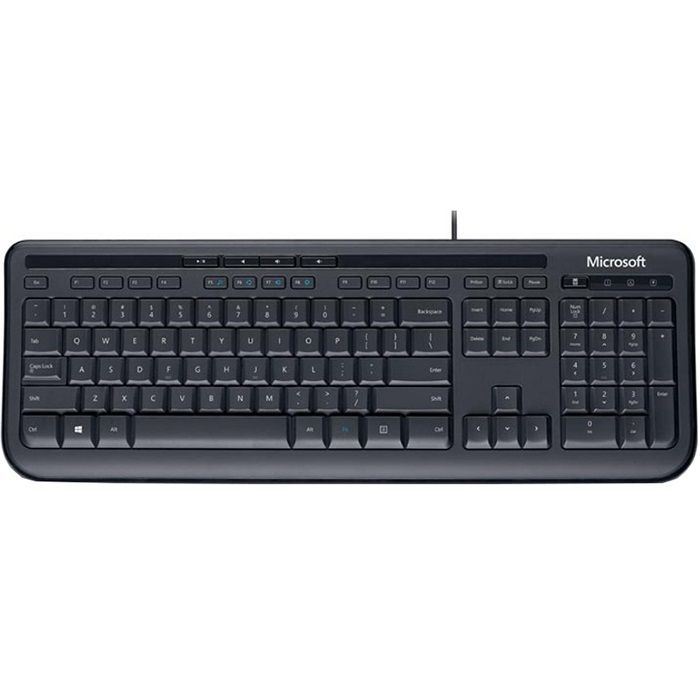 TASTATURI MICROSOFT, cu fir, 109 taste format standard (104-108 taste), USB, negru, "ANB-00019" (timbru verde 0.8 lei)