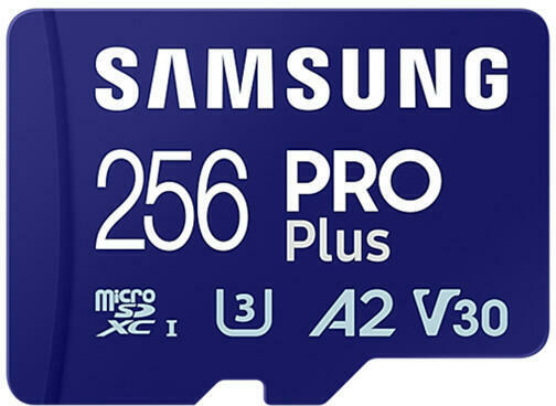 SAMSUNG PRO Plus 256GB microSD UHS-I U3 Full HD 4K UHD 180MB/s Read 130MB/s Write Memory Card Incl. SD-Adapter 2023 "MB-MD256SA/EU" (timbru verde 0.03 lei)