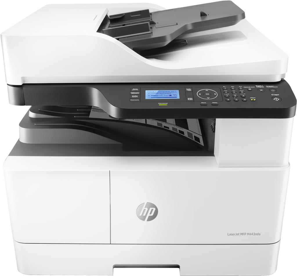 Multifunctional laser Mono HP MFP M443NDa, A3, Functii: Impr.|Scan.|Cop., Viteza de Printare Monocrom: 25ppm, Conectiv:Retea, Duplex:Da, ADF:Nu(Timbru Verde 40lei) "8AF72A"