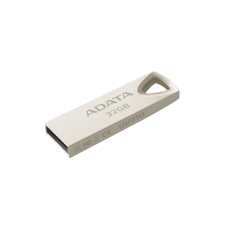 MEMORIE USB 2.0 ADATA 32 GB, clasica, carcasa aliaj zinc, argintiu, "AUV210-32G-RGD" (timbru verde 0.03 lei)