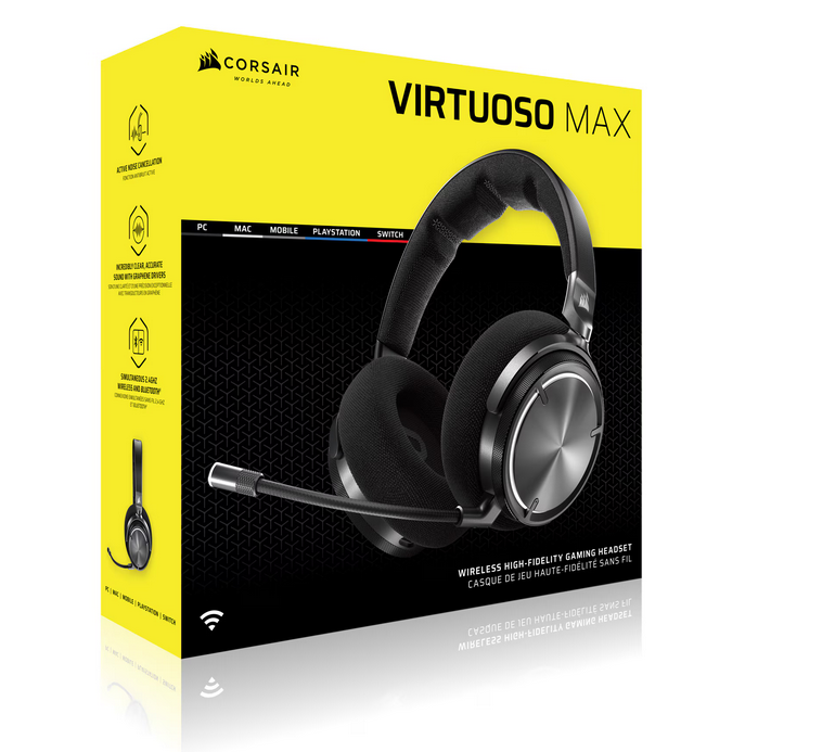 Casti Gaming CR VIRTUOSO MAX WIR CARBON "CA-9011372-WW" (timbru verde 0.8 lei)