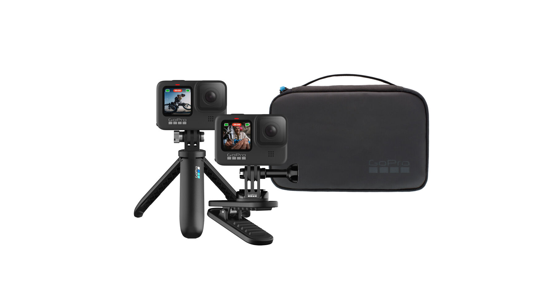 Kit Accesorii GoPro Travel, Include: 1x Shorty1x Prindere magnetica, 1x Geanta Transport "AKTTR-002"