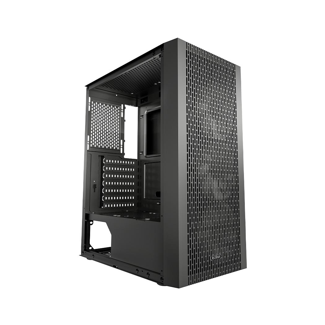 CARCASA PCCOOLER, Middle Tower, ATX, fara sursa, sticla securizata, 4 x fan +controller incluse, iluminare ARGB, negru, USB 3.2 gen 1 x 1, USB 2.0 x 2, mic, audio, "MA100 MESH-C" - imagine 4